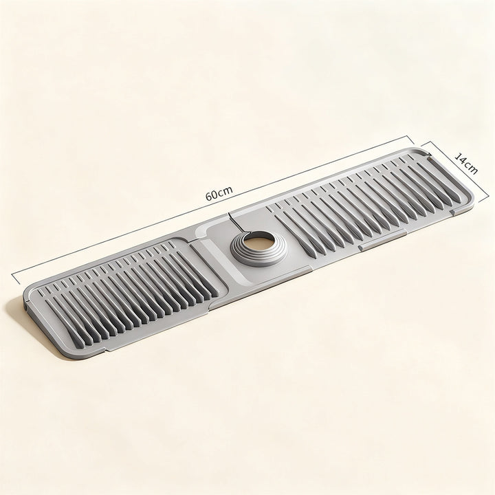 Silicone draining mat for faucet