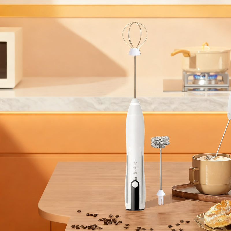 Electric milk frother, USB-C, multiple functions