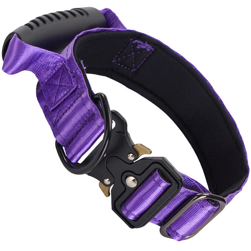 Tactical dog collar with handle