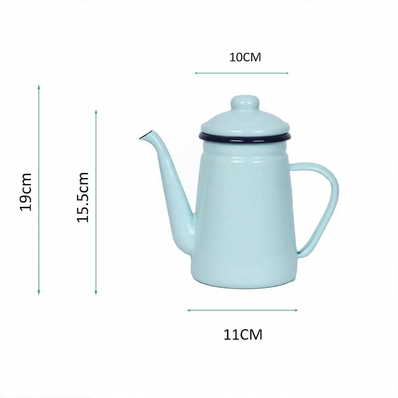 Enamelled hand brewing kettle 1.1 L