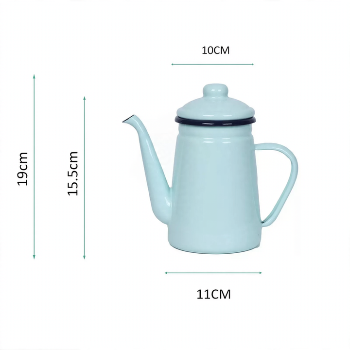 Enamelled hand brewing kettle 1.1 L