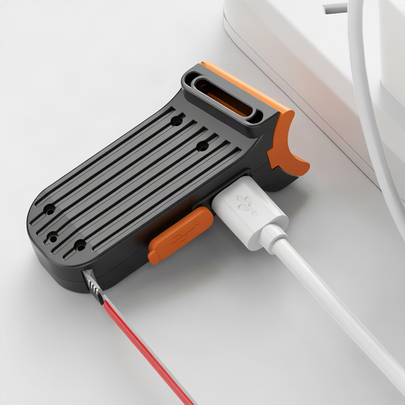 Bicycle rear light with flowing light effect, USB-C