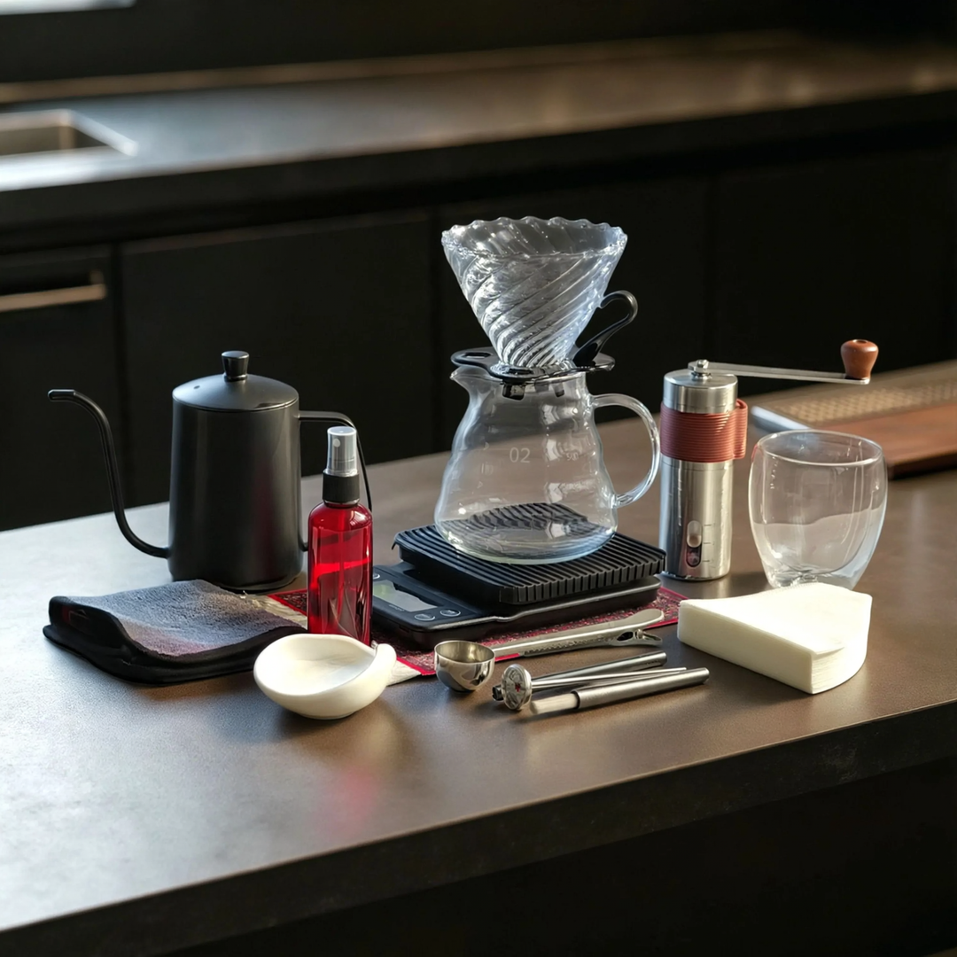 Hand brewing coffee gift set, 14–15 pieces