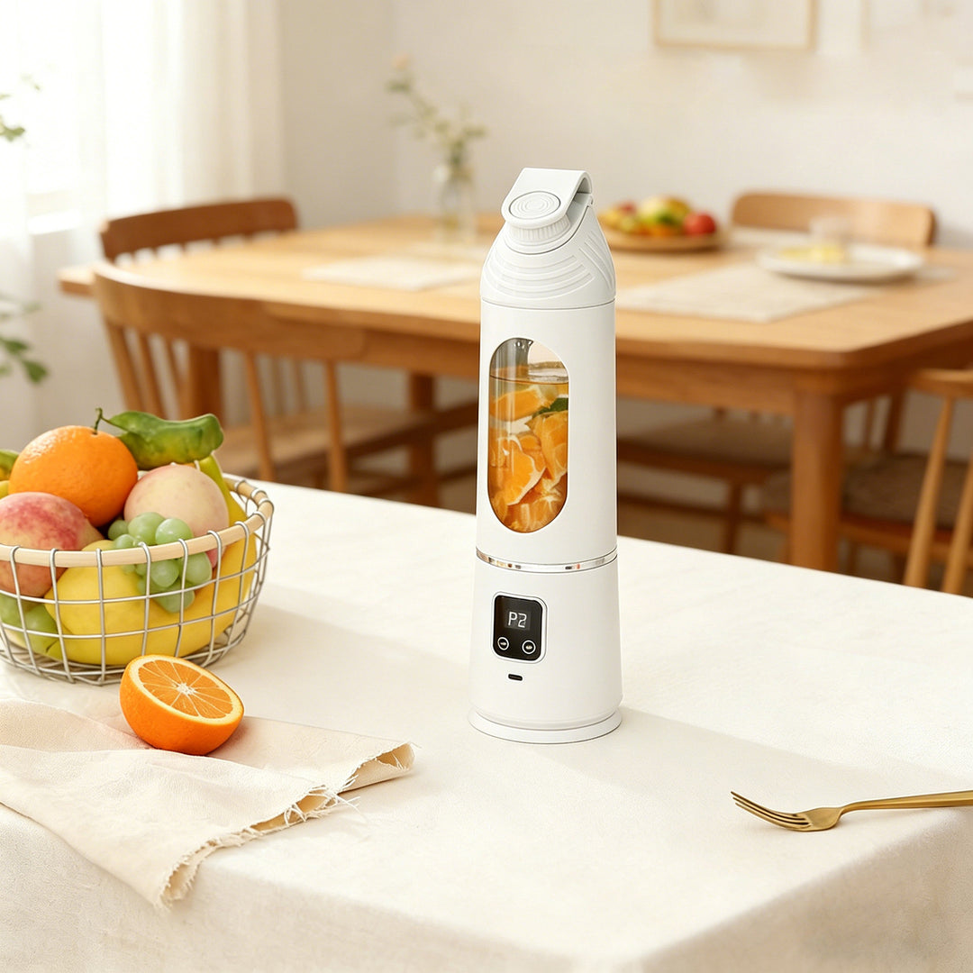 Portable electric juicer, stainless steel, 400 ml