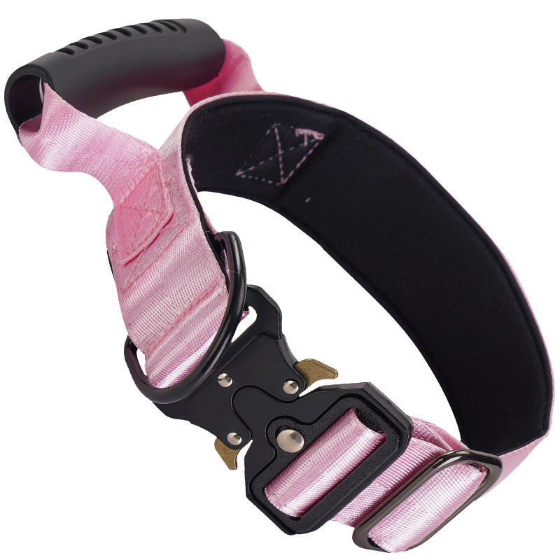 Tactical dog collar with handle