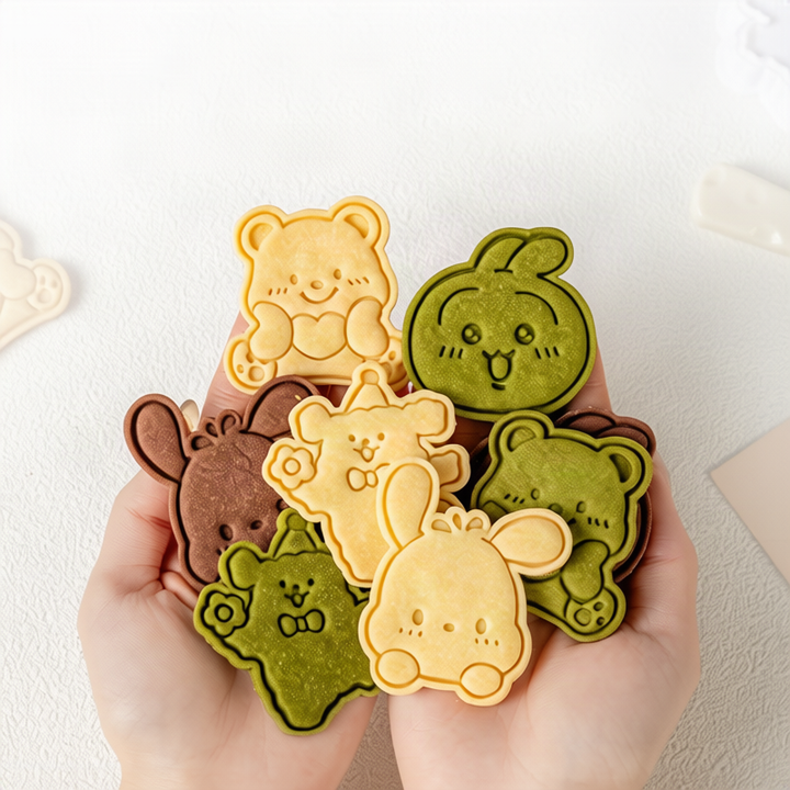 Plastic cookie cutters, various shapes