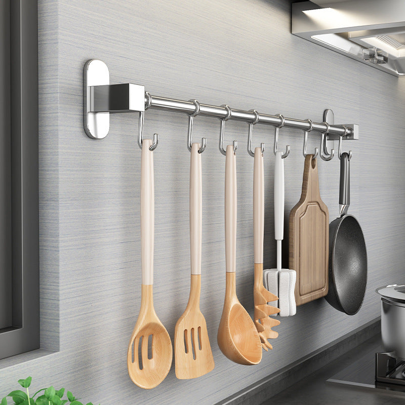 Stainless steel wall hooks for the kitchen, no drilling required