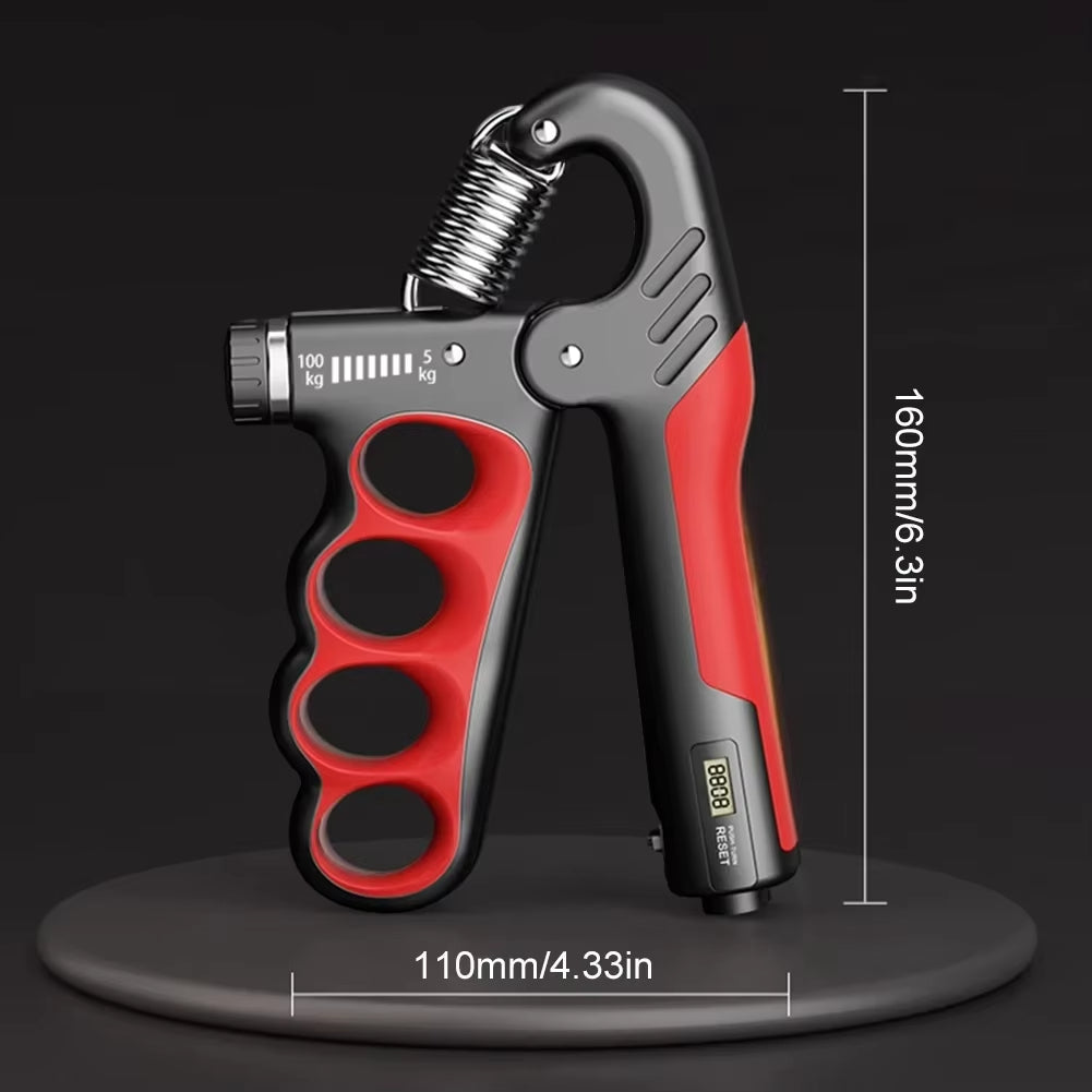 Kalsten | Adjustable Hand Grip Strengthener | 5–100KG Resistance | Rep Counter | Non-Slip Handles