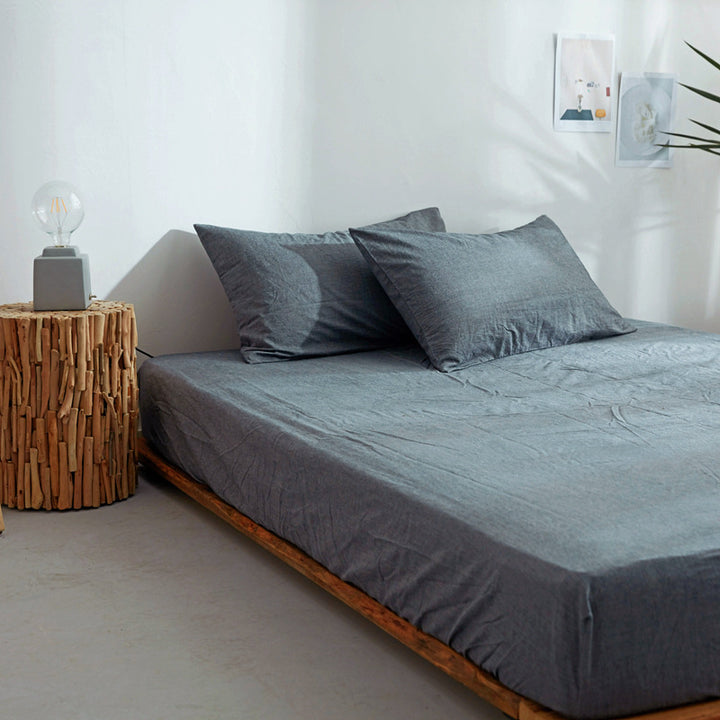Cotton fitted sheet, 1.8 m bed