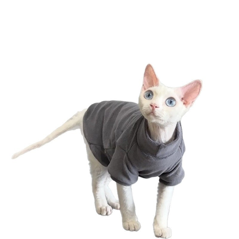 Dog coat made of sweatshirt fabric with pockets