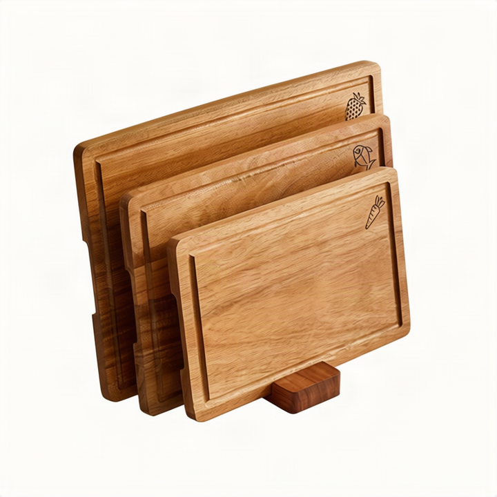 Wood cutting board, square, portable