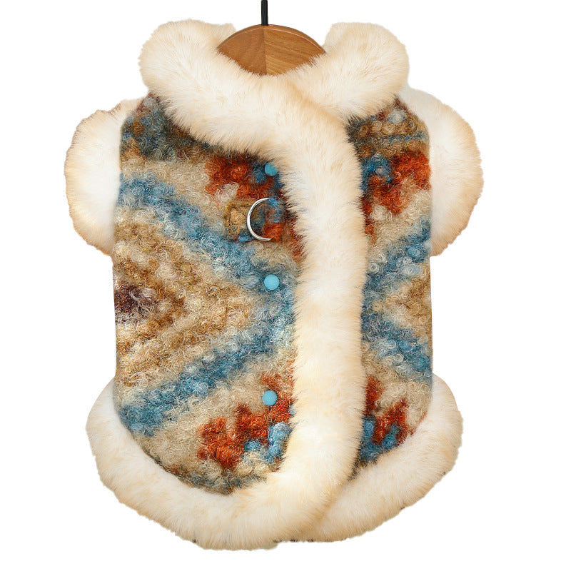 Dog jacket with fleece lining, two-layered