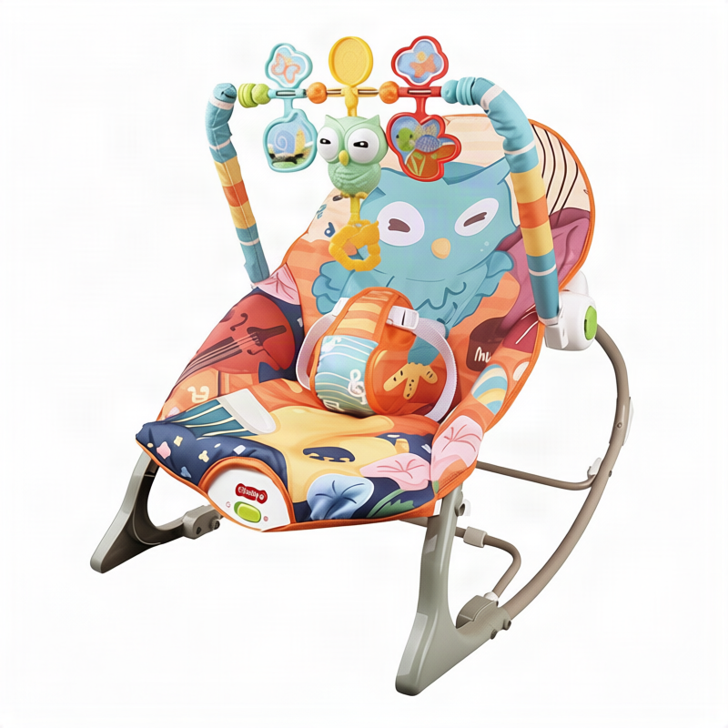 Baby bouncer with music and toys, from birth