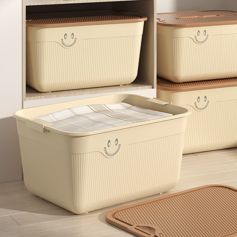 Plastic storage box with handle, versatile use