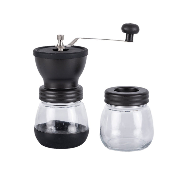 Hand coffee grinder with CNC grinding mechanism and brush