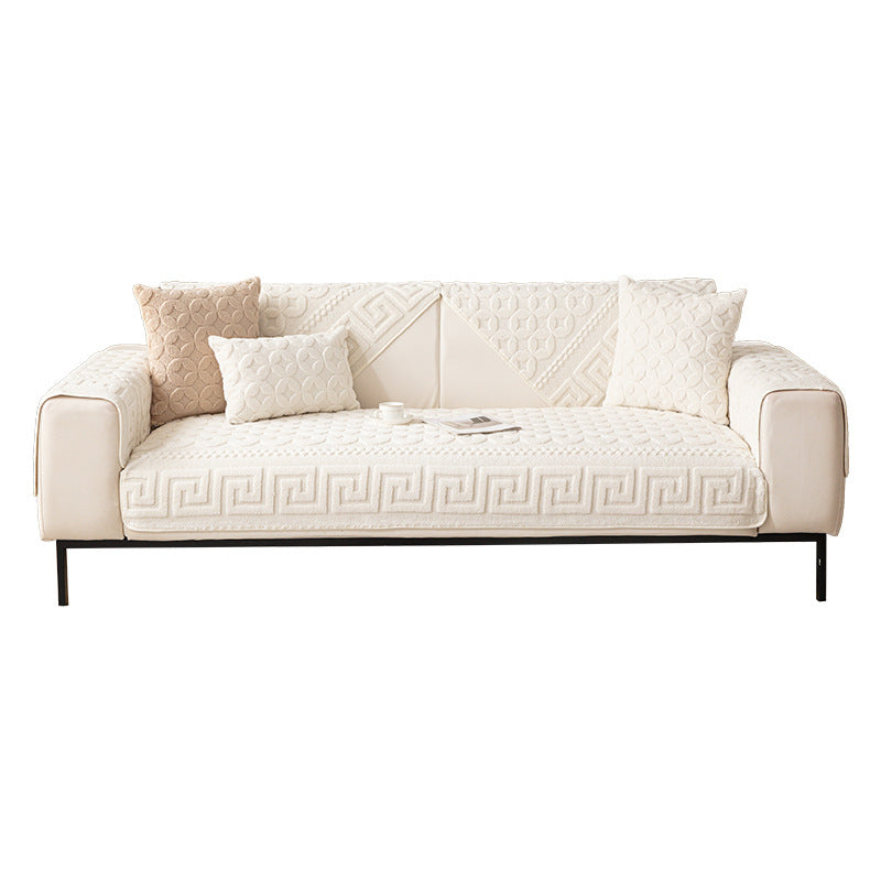 Fleece sofa cushion, non-slip