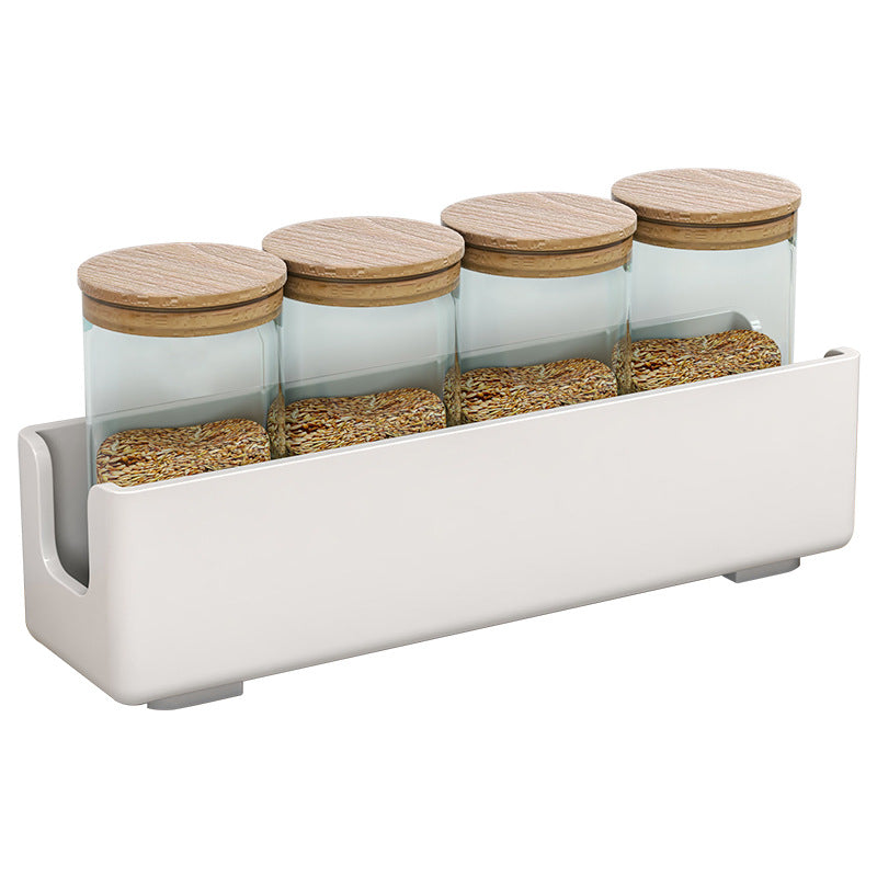 Plastic storage box for kitchen and cabinet
