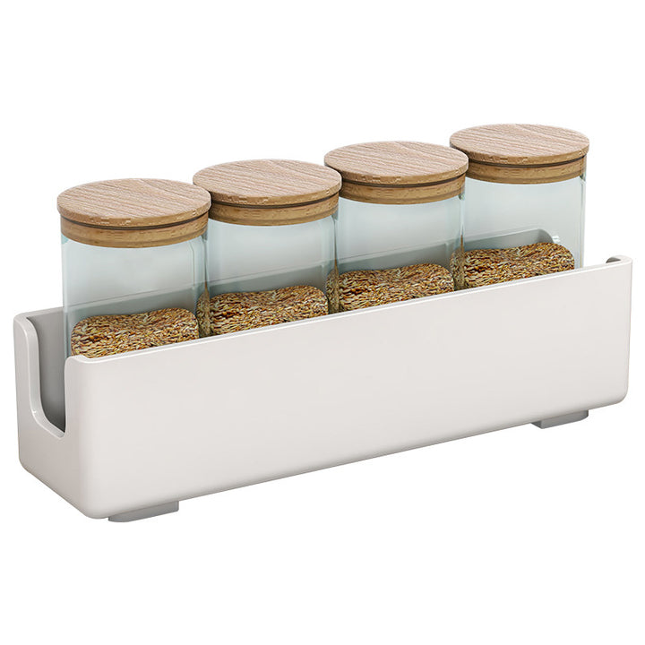 Plastic storage box for kitchen and cabinet