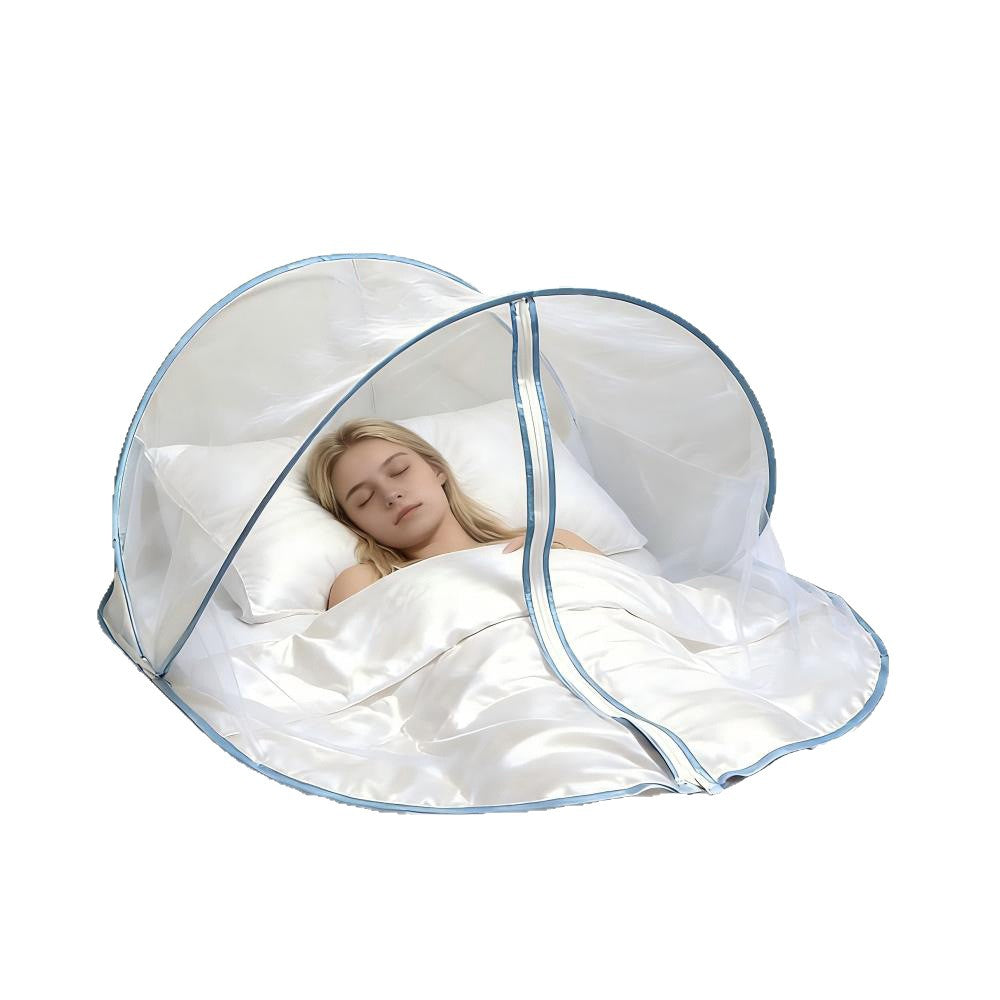 Portable mosquito net, collapsible