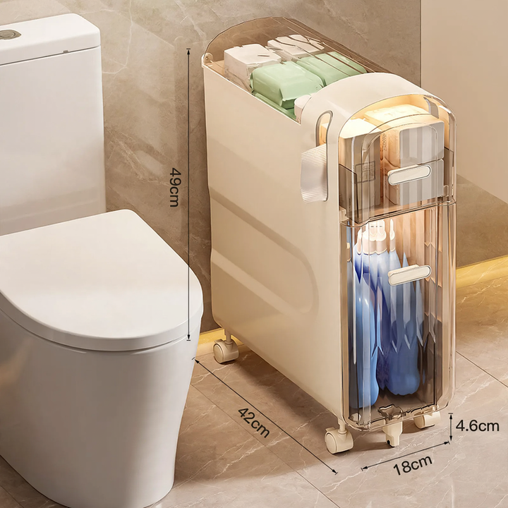 Bathroom shelf for niche areas, 2-tier