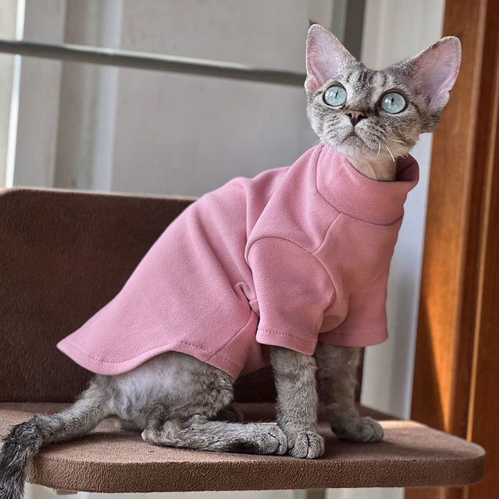 Dog coat made of sweatshirt fabric with pockets