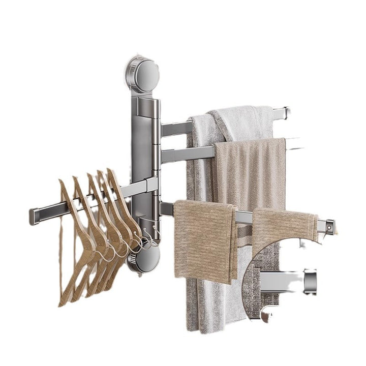 Towel holder with suction cup, foldable