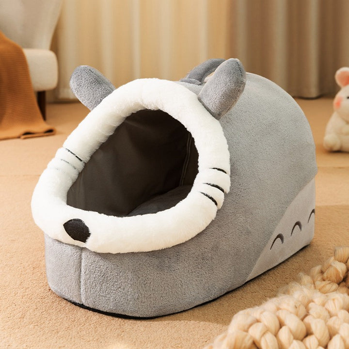 Cat bed, semi-enclosed, washable, year-round