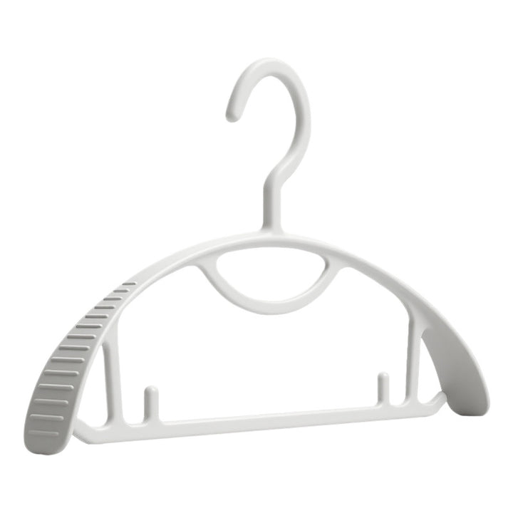 Plastic clothes hanger with anti-slip protection