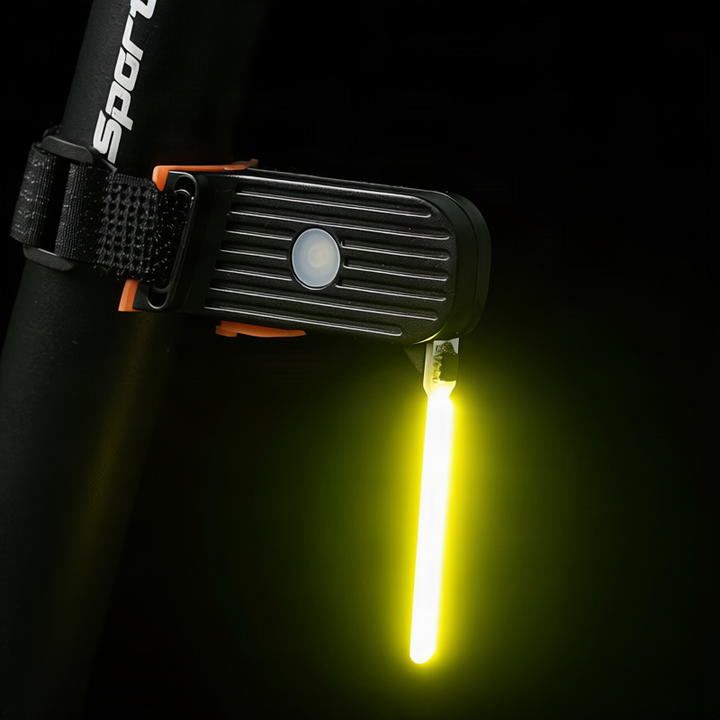 Bicycle rear light with flowing light effect, USB-C