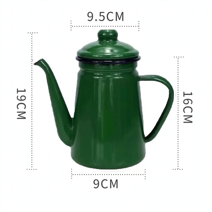 Enamel kettle, 1.1 L, for all stove types