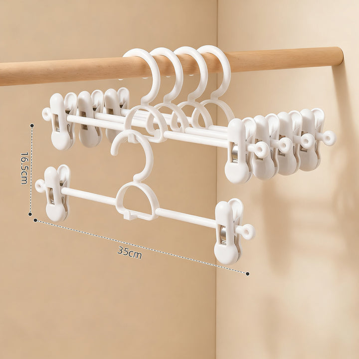Pants hanger with slip protection, stackable