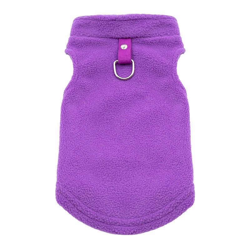 Dog coat made of sweatshirt fabric with pockets