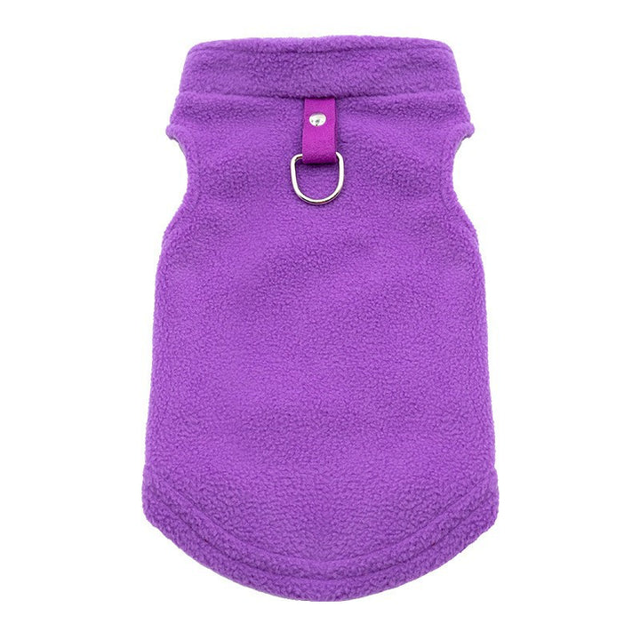 Dog coat made of sweatshirt fabric with pockets
