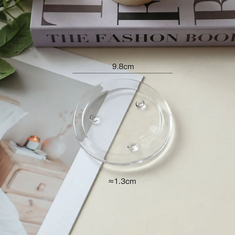 Glass tray for candle holders, modern