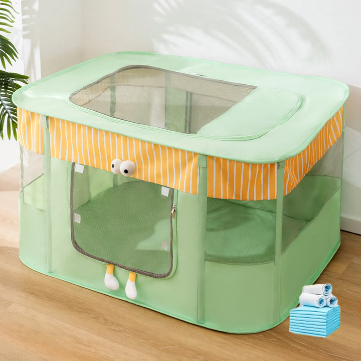 Cat nest with litter box and ventilation
