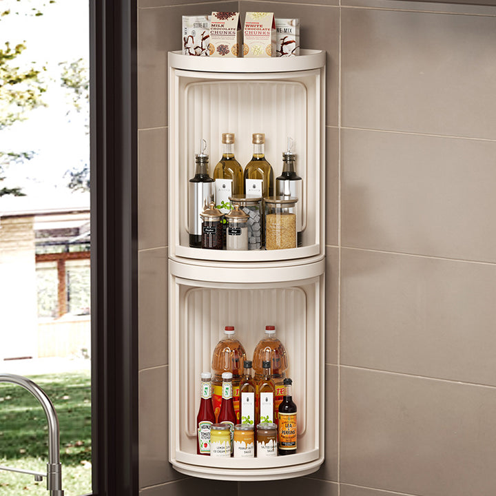Rotatable spice rack, 360°, wall mountable, no drilling