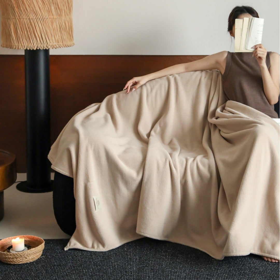 Solid color wool blanket, 120–200 cm