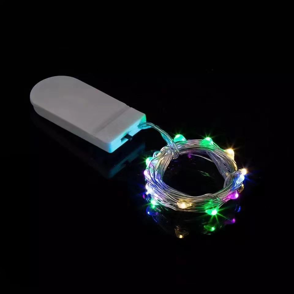 LED string lights with button cell battery, 1–3 m