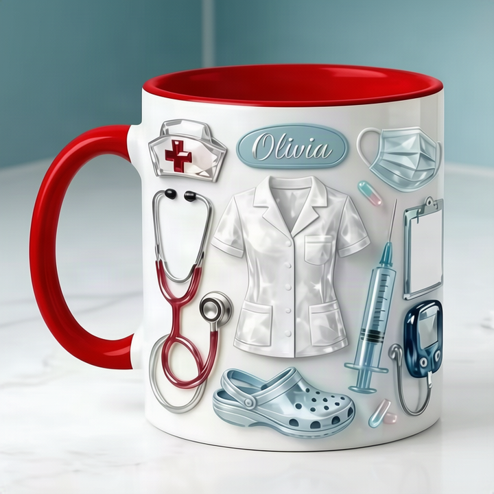 Ceramic coffee mug with saying, 301–400 ml