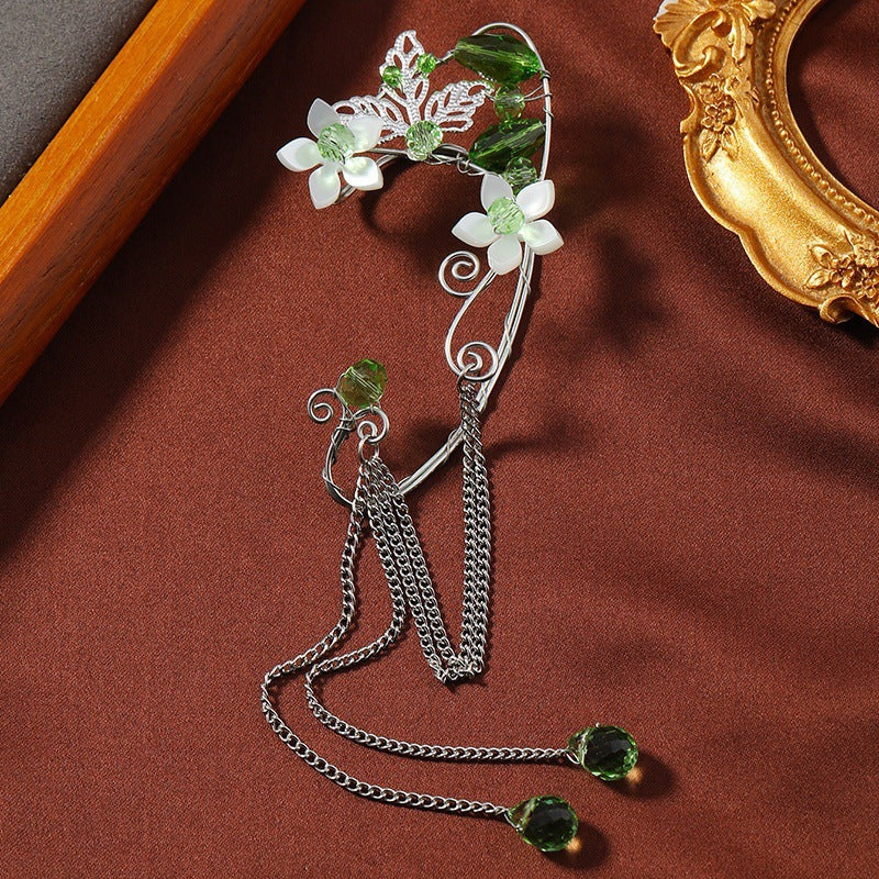 Ear clip without ear hole, handwoven