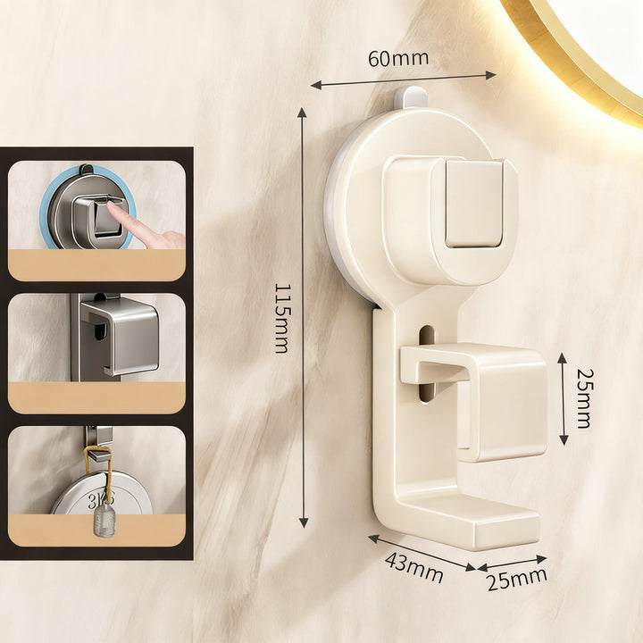 Suction cup sink hook, height adjustable
