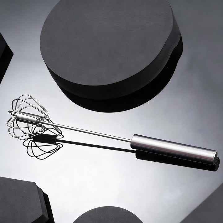 Half-automatic whisk made of stainless steel