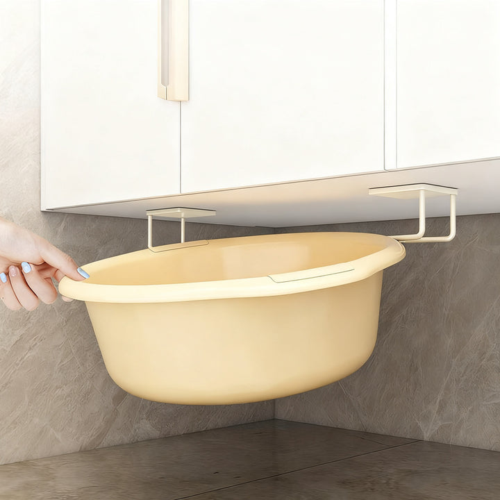 Stainless steel hooks for under-cabinet, no drilling
