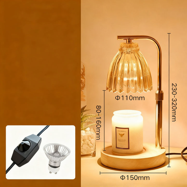 Wax melt fragrance lamp with dimmer function