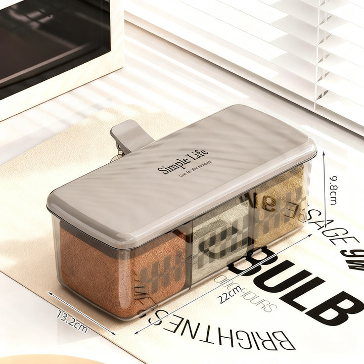 Spice box with multiple compartments