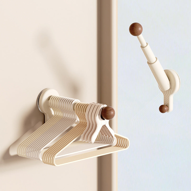 Extendable clothes rail, wall-mounted, without drilling