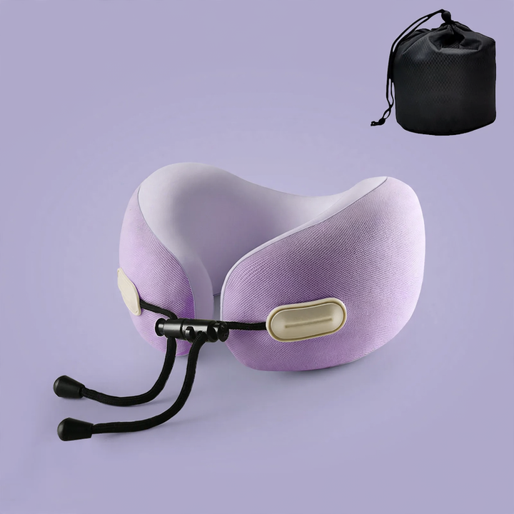 Memory foam neck support pillow with pocket
