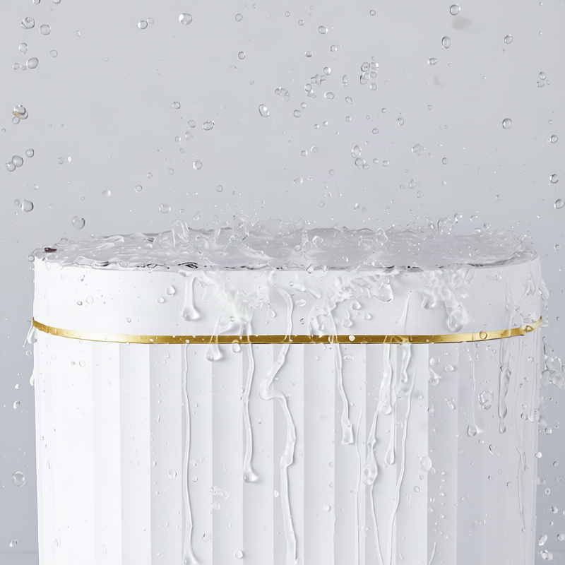 Waste bin with double chamber, round