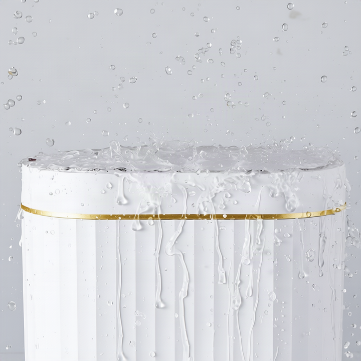 Waste bin with double chamber, round