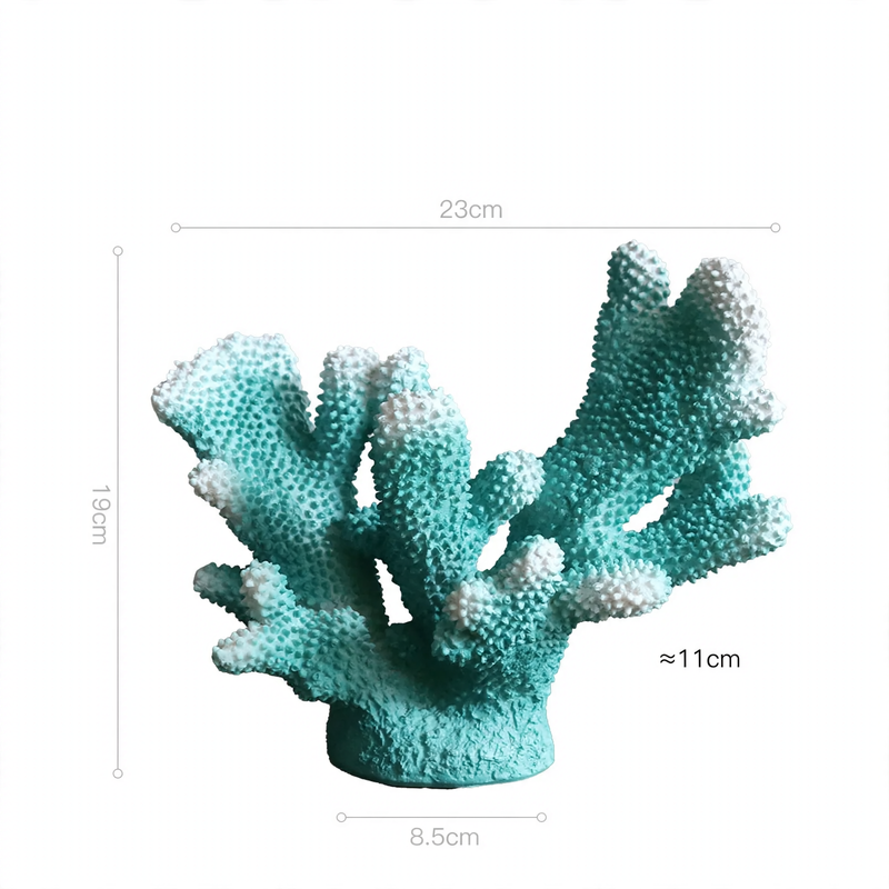 Resin coral figure in Nordic style